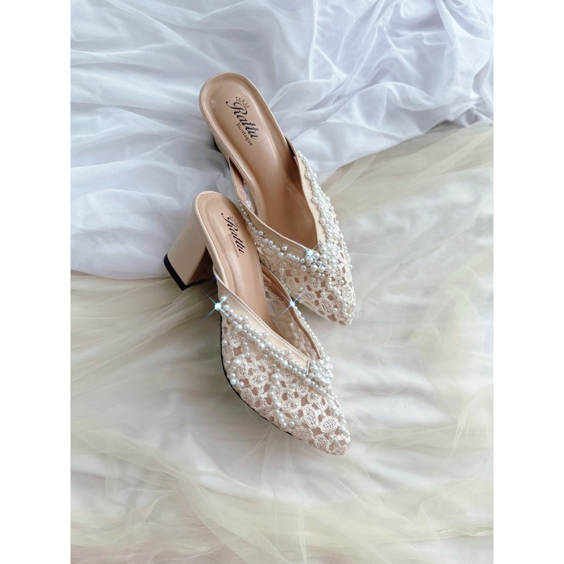 Termurah!!!! Heels 7cm wedding Ashanty New series brukat payet mewah / sepatu pengantin / sepatu wisuda / sepatu seserahan