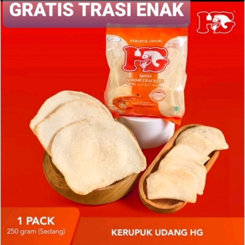 

KERUPUK UDANG sedang HG FOOD 250GRAM KRUPUK 2 GAJAH KERUPUK 10 bungkus INDRAMAYU ASLI GRATIS TERASI ENAK