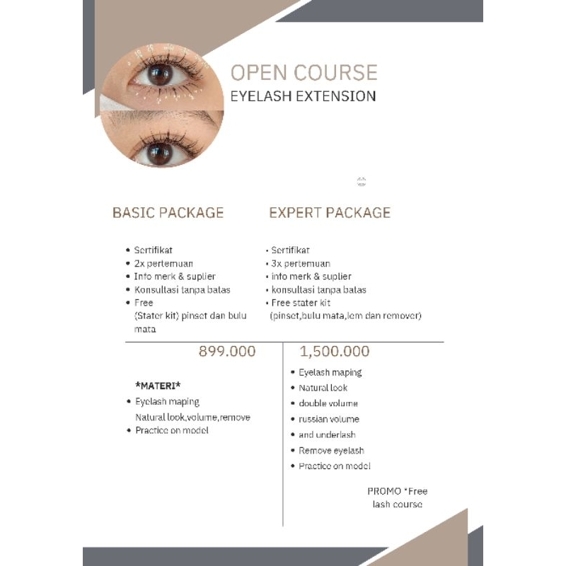 PAKET KOMPLIT KURSUS EYELASH DAN NAIL