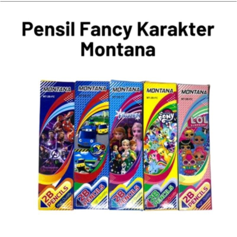 

Pensil 2b Fancy Montana Karakter lucu 1 kotak (12 pcs)