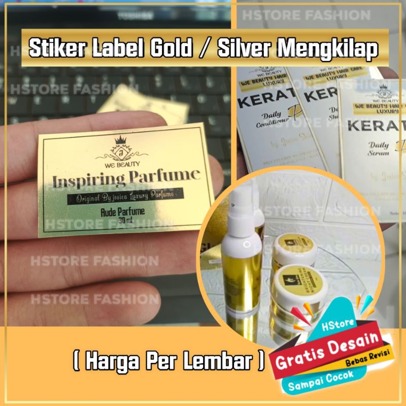 

Cetak Stiker Label Gold Premium Silver Mengkilap Gratis Desain