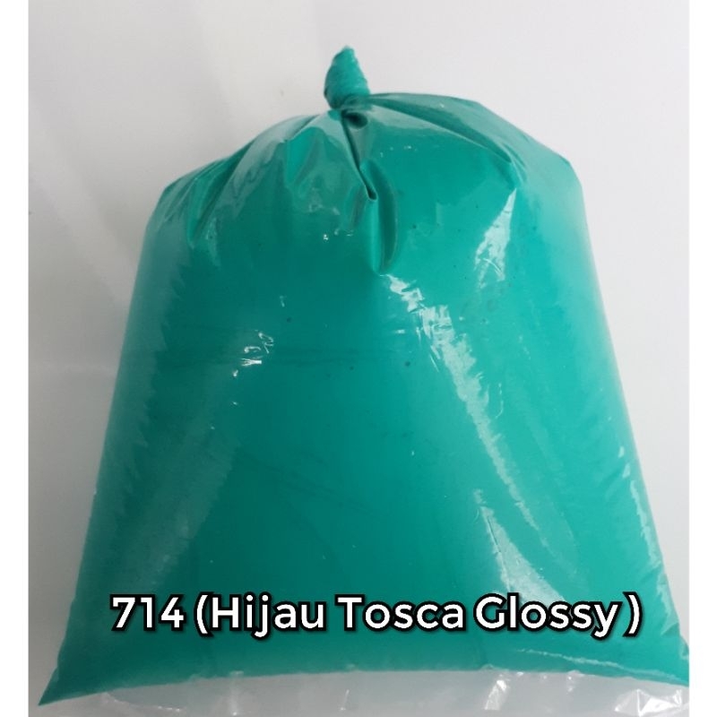 CAT TEMBOK KILOAN GLOSSY 1kg WARNA HIJAU TOSCA (714)