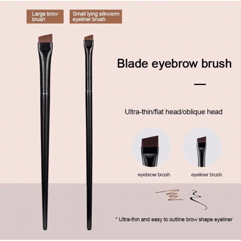 BLADE EYEBROW BRUSH KUAS ALIS / KUAS EYELINER HITAM • Eyeliner Brush Eyebrow Brush Alat Makeup Alat Kecantikan Brush Make Up Eye