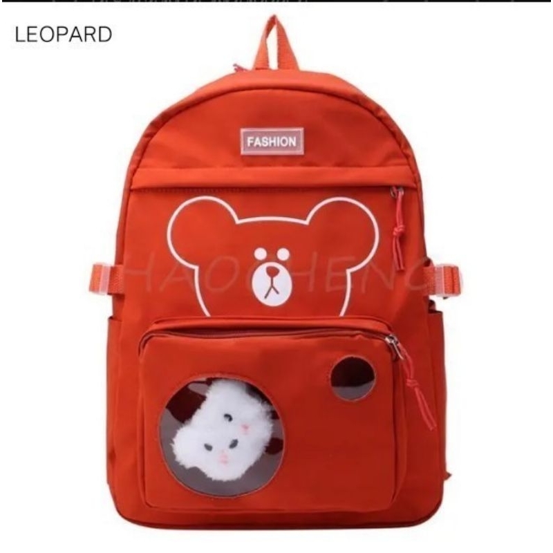 Tas Sekolah Anak Perempuan Sd Smp Sma Backpack Ransel Cowok Cewek Set R9I7 Gr RW402 Backpack Sekolah Motif Teddy Bear