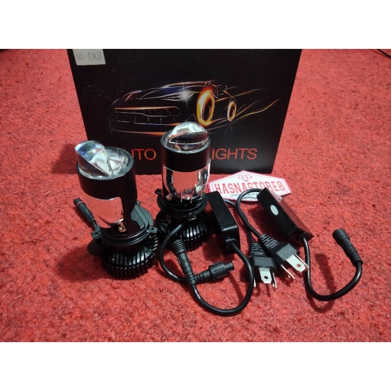 LAMPU HEADLAMP H4 MINI LENSA PROYEKTOR MOBIL MOTOR