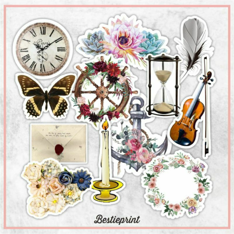 

Stiker Vintage Motif Tema Salju untuk Dekorasi Scrapbook / Jurnal / Diary/Hp/Tumbler-STICKER AESTHETIC-BisauntukGift-Sticker Women