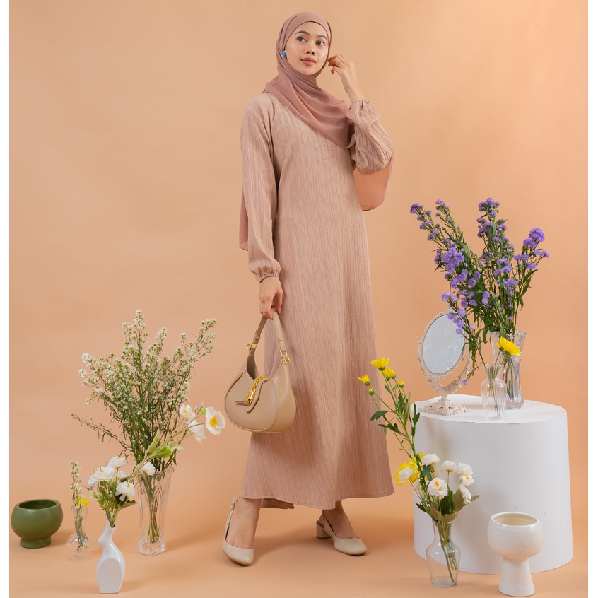 GAMIS FITRI LADY CRUSH POLOS DRESS PREMIUM B659 CO