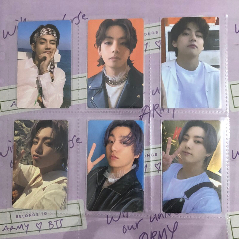 Photocard Butter Peaches Cream POB Taehyung Jungkook