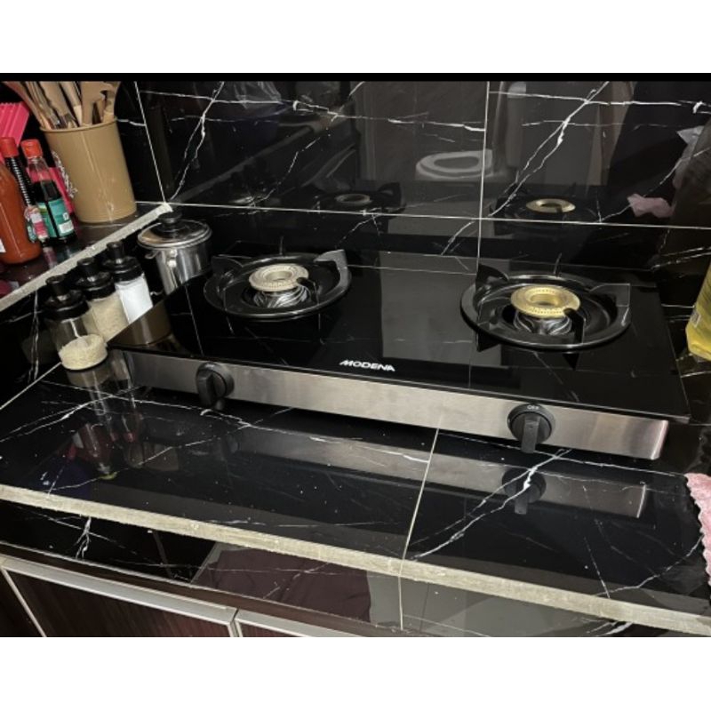 Kompor Gas Portable Cooker MODENA PC2721L / 2 Tungku GIUSTO PC 2721 L/ Full hitam