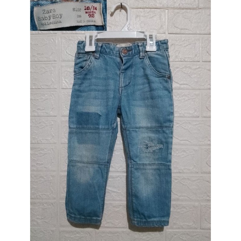 PL celana panjang jeans brand zara baby boy 18-24 bulan