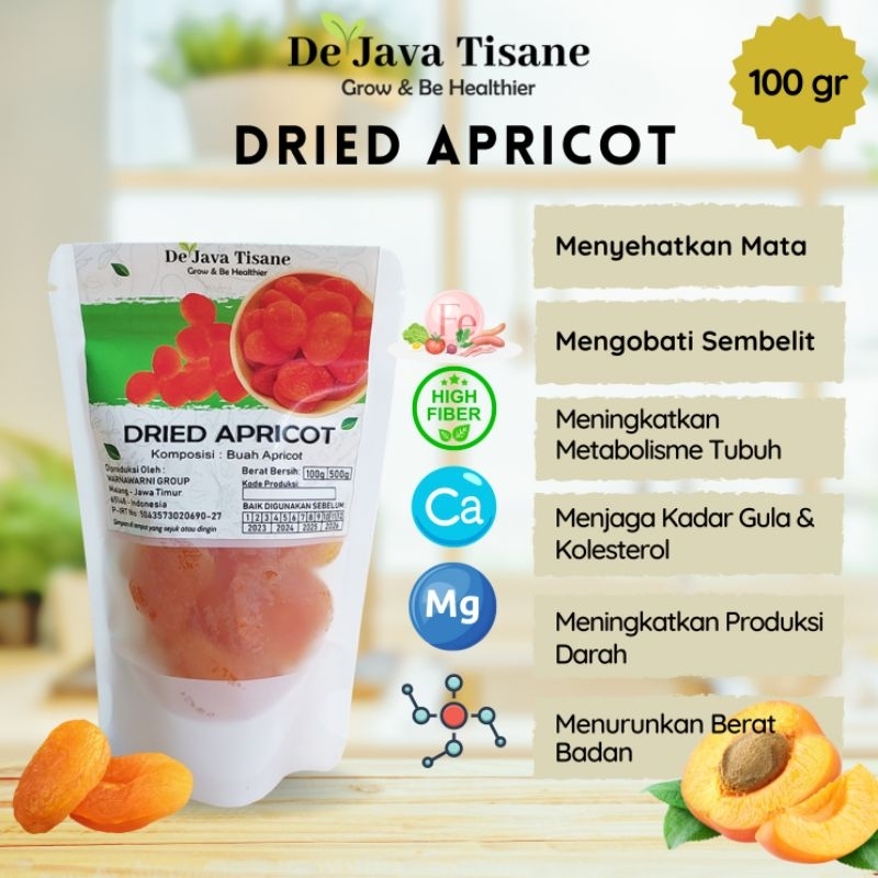 

Aprikot Kering Dried Apricot Buah Kering Apricot Premium Makanan Superfood 100 gram