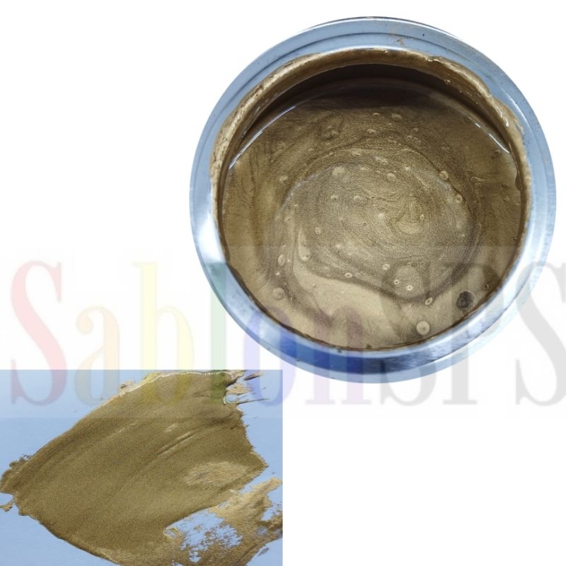 TINTA SABLON PVC SOLVENT BASED 200GR PALE GOLD KERTAS VINYL AKRILIK KULIT SINTETIS