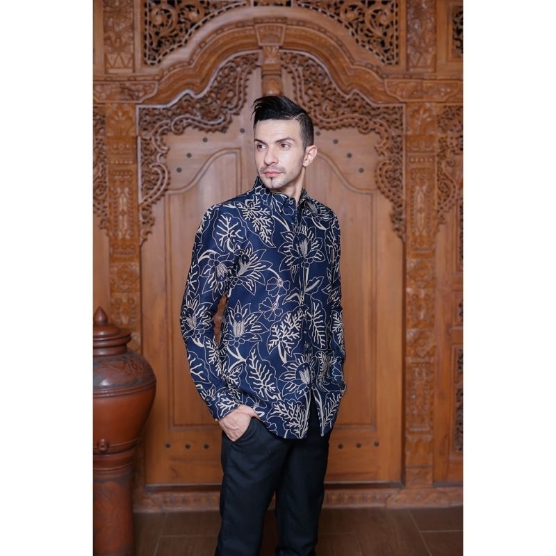 KEMEJA BATIK MODERN SLIMFIT PANJANG BAHUN KATUN HALUS FULL FURING HALUS