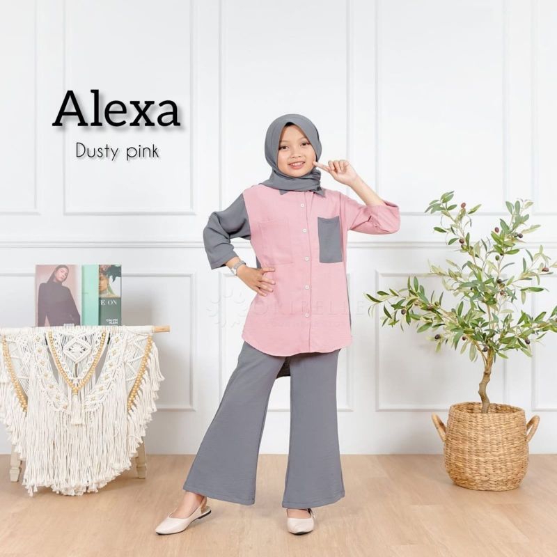 TERBARU ONE SET ANAK PEREMPUAN 10-12 TAHUN ALEXA SET+JILBAB/SETELAN ANAK TERLARIS/SETELAN ANAK PEREMPUAN TERBARU/SETELAN ANAK KOREAN STYLE/SETELAN ANAK TANGGUNG/SETELAN ANAK KEKINIAN/SETELAN ANAK 2023/FASHION KOREAN STYLE