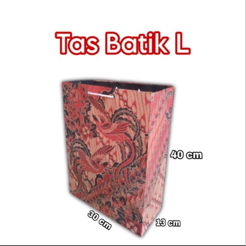 

Tas Paperbag Motif Batik Ukuran 30x40x13 Large (6pc)