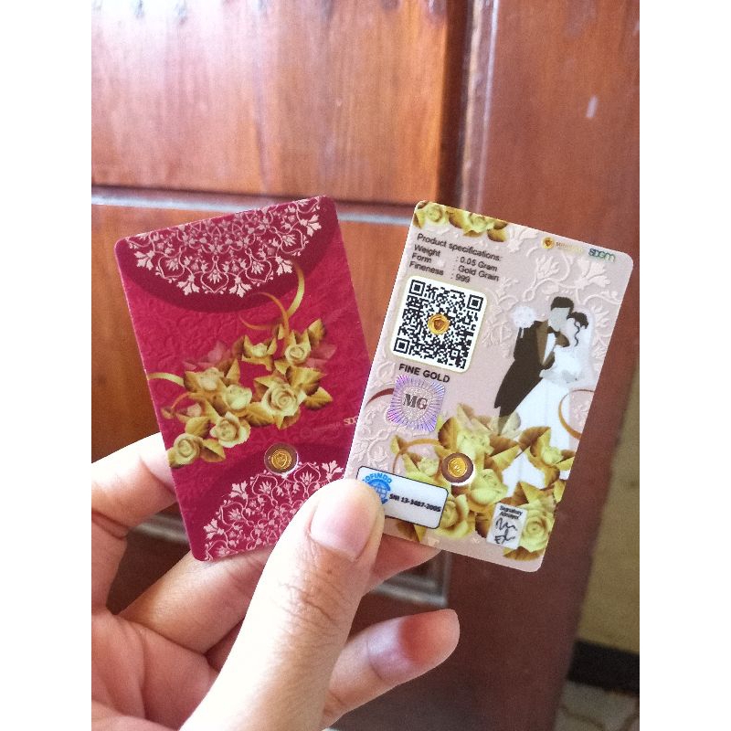 MiniGold Wedding Series 0.05 gram | logam mulia murni 24 karat | emas batangan | fine gold 99.99%