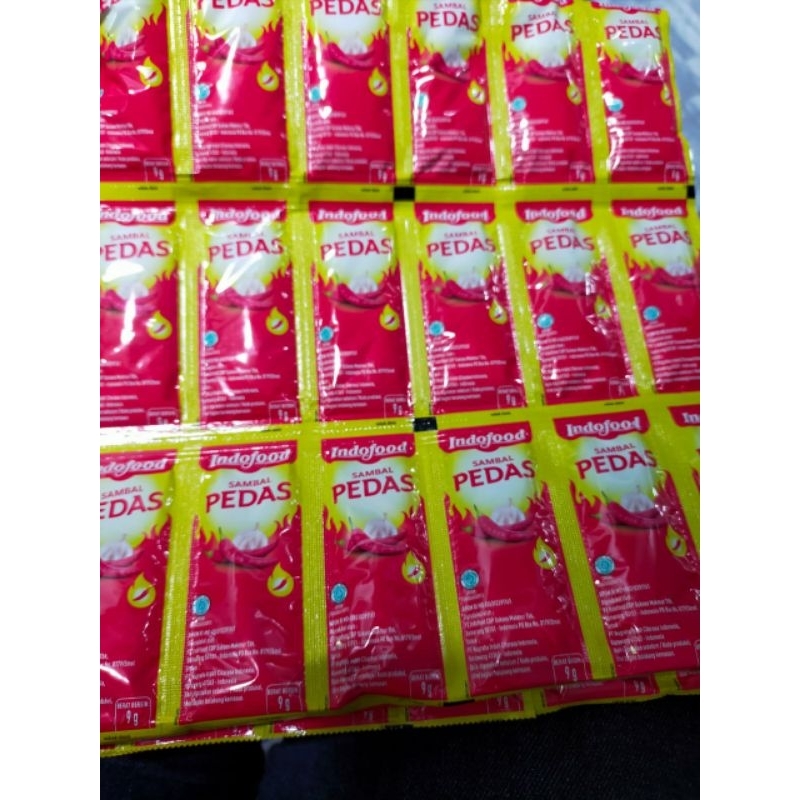 

Sambal indofood 8g pedas ( 36 Pcs)