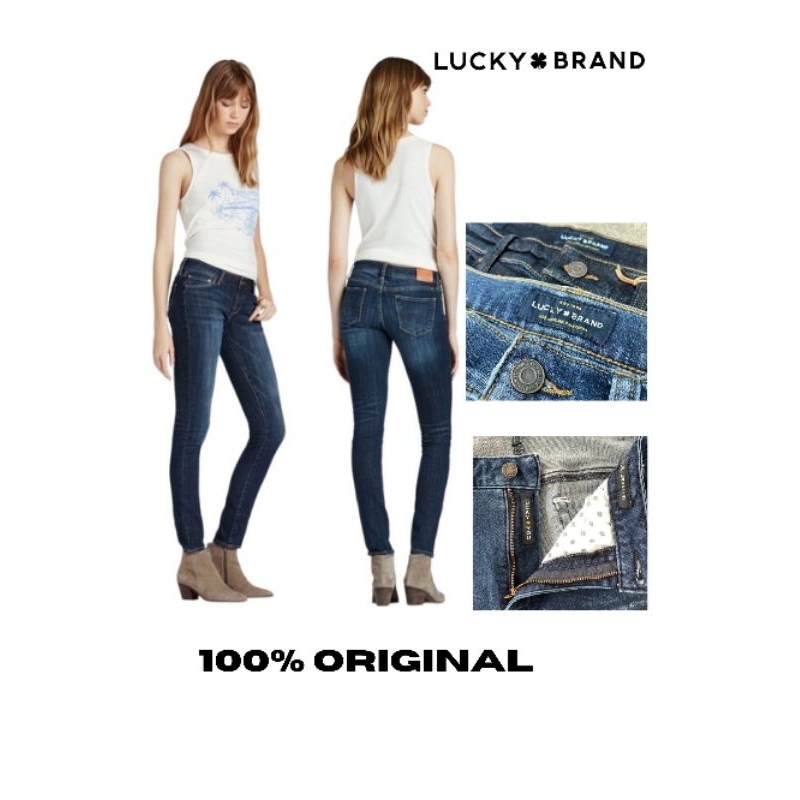 Celana denim wanita model skinny lucky brand original
