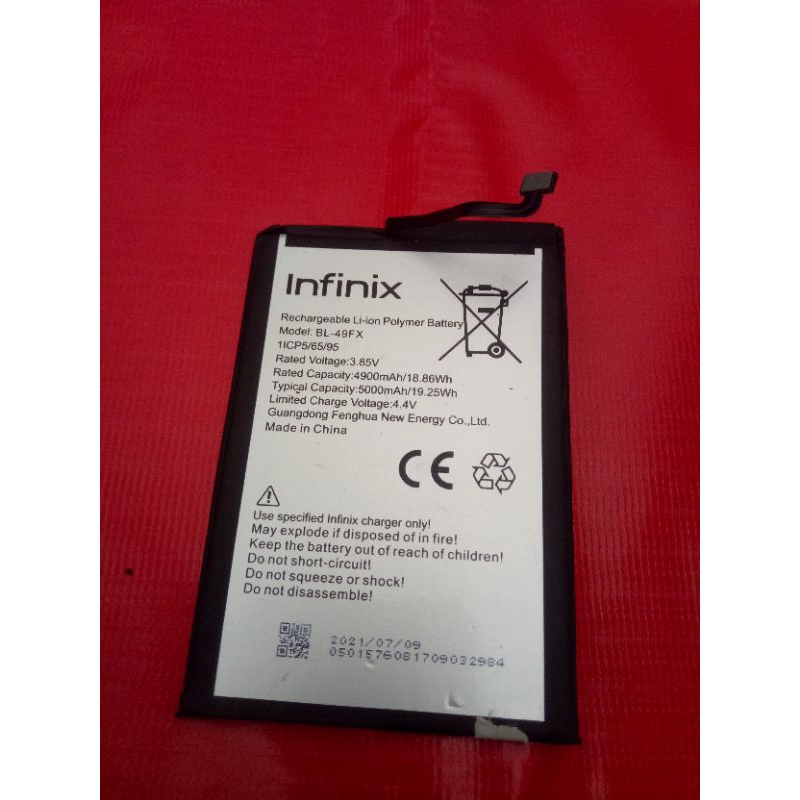 baterai bekas infinix smart 5 smart 6 BL-49FX