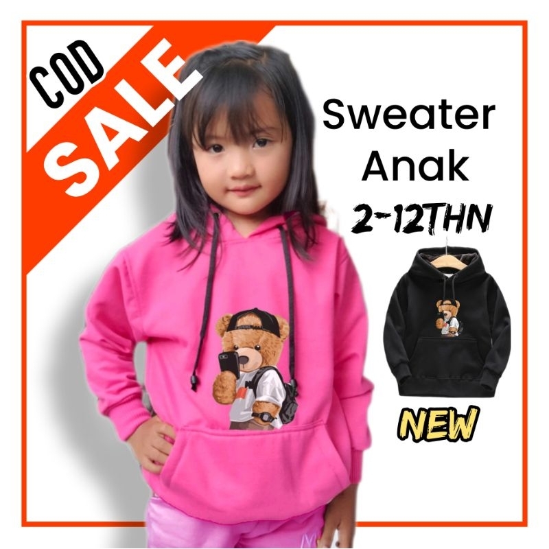 SWEATER HOODIE  ANAK PEREMPUAN/ HOODIE ANAK LAKI LAKI /SWEATER ANAK 2-12TAHUN