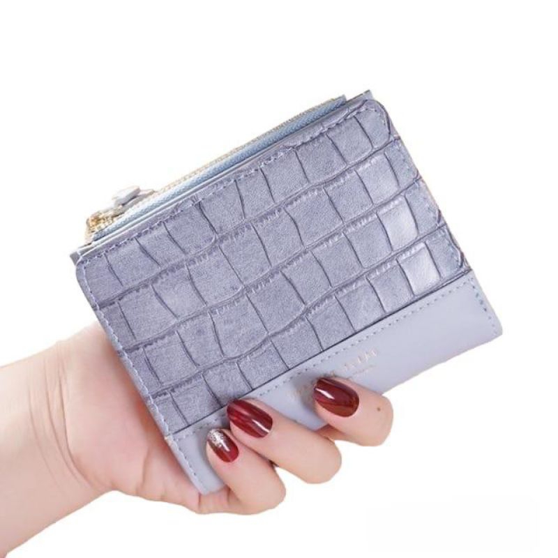 Dompet Lipat Wanita Dompet Mini Pendek Croco Trendy