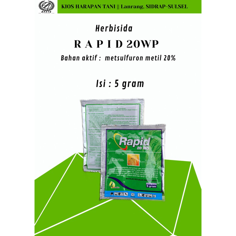 (Herbisida/Racun Rumput) RAPID 20 WG 5 gram