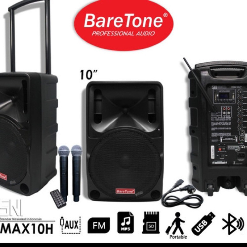 Speaker portable BareTone 10 inch