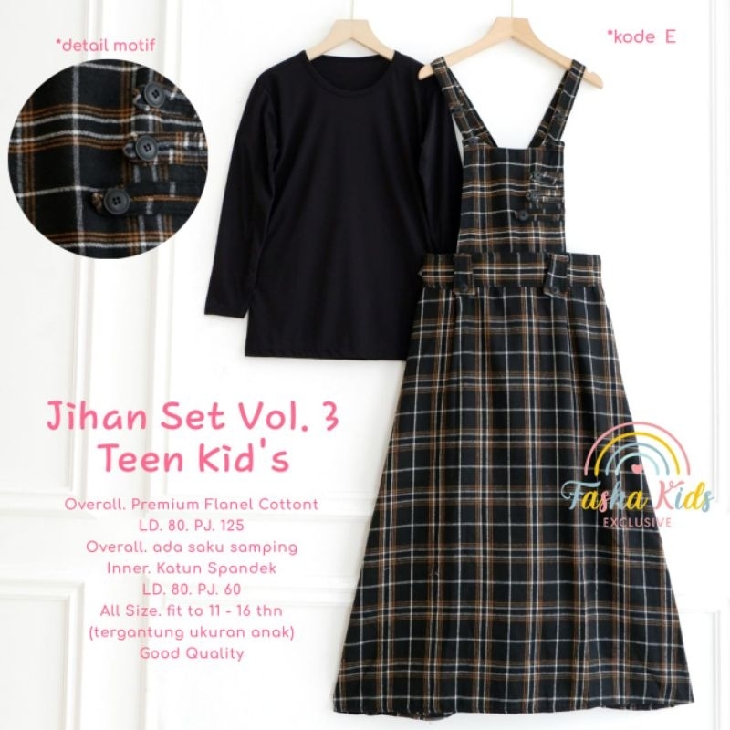 JIHAN SET KIDS//VOL.2 // VOL.3 PREMIUM FLANEL COTTON /IMPORT SPANDEK ORI BY FASHA KIDS