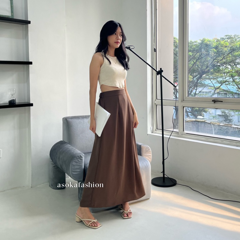 ASOKA Yoora Skirt 1910 - A-Line Maxi Skirt - Raya Collection - Rok Wanita