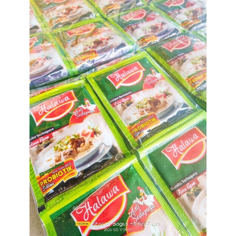 

Halawa Bumbu masak PROBIOTIK Rasa Ayam per pack isi 24 sacet