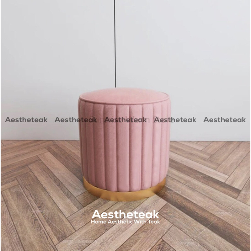 SOFA STOOL BULAT OTTOMAN - SOFT PINK