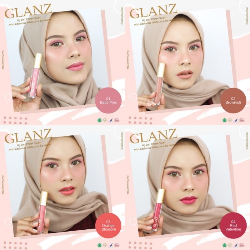 Glanz Edelweis Skincare Series All Varian Lipstik Series Facial Foam Toner Day Cream Night Cream Vitamin C Serum Lip &amp; Chek Cream Original kk Indonesia