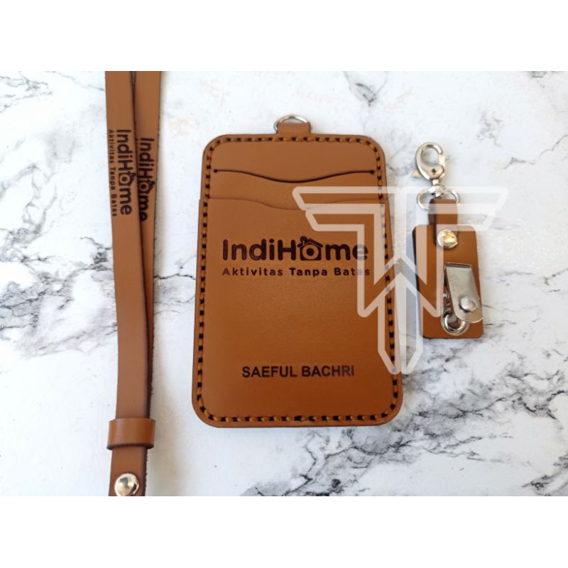 

Nametag Kulit Asli / Id Card Holder Custom
