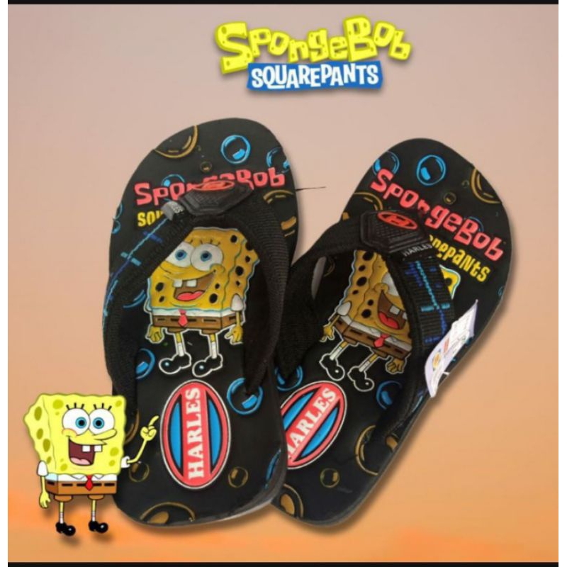 Sendal Harles SPONGEBOB sendal jepit outdor anak laki-laki dan perempuan