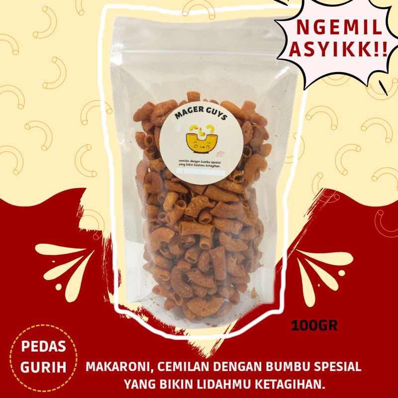 

Makaroni MAGER GUYS Pedas Gurih 100gr