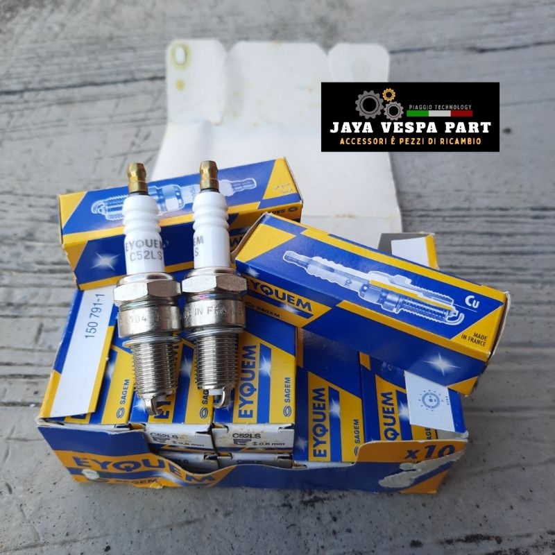 Busi Vespa EYQUEM 100% Original Prancis/Universal Semua Vespa 2T