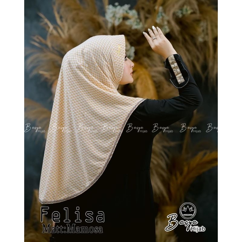 [ Basya Hijab ] FELISA••hijab instan pet list••hijab instan jersey mamosa