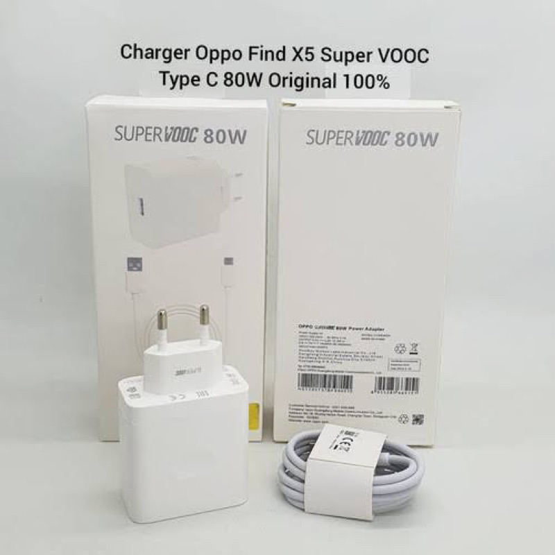 Charger Oppo Original 80W Fast Charging Type C