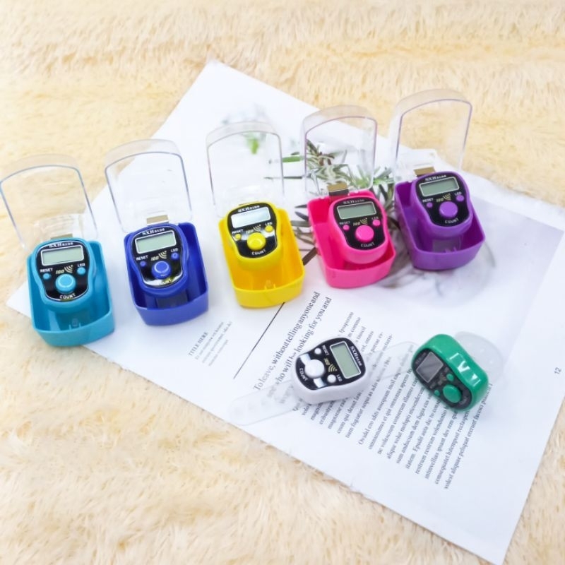 Tasbih Digital LED Alarm / Tasbih Digital LED Alarm Box Mika / Tasbih Finger Digital LED Alarm