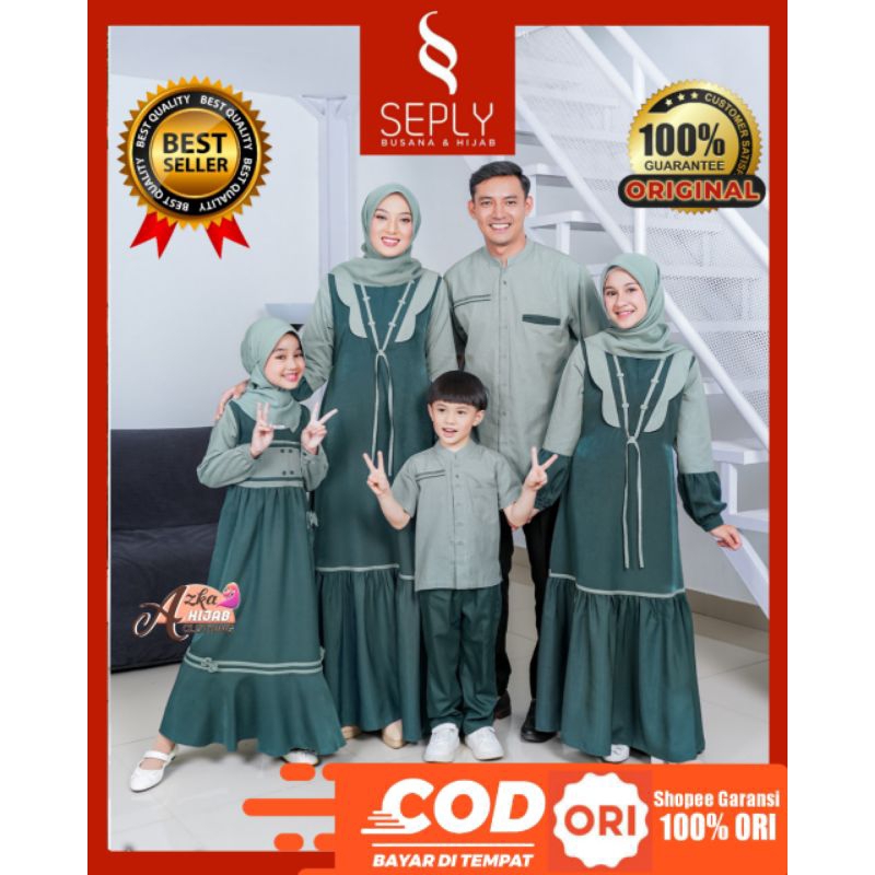 SEPLY PROMO CUCI GUDANG DISKON 50% EKSIS 213 JADE GREEN SARIMBIT SEPLY 2023 / BAJU COUPLE KELUARGA /