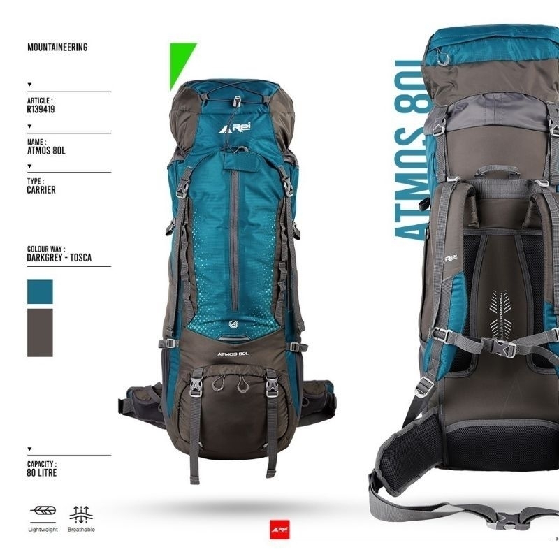 TAS GUNUNG AREI / CARRIER ATMOS 80L AREI OUTDOORGEAR