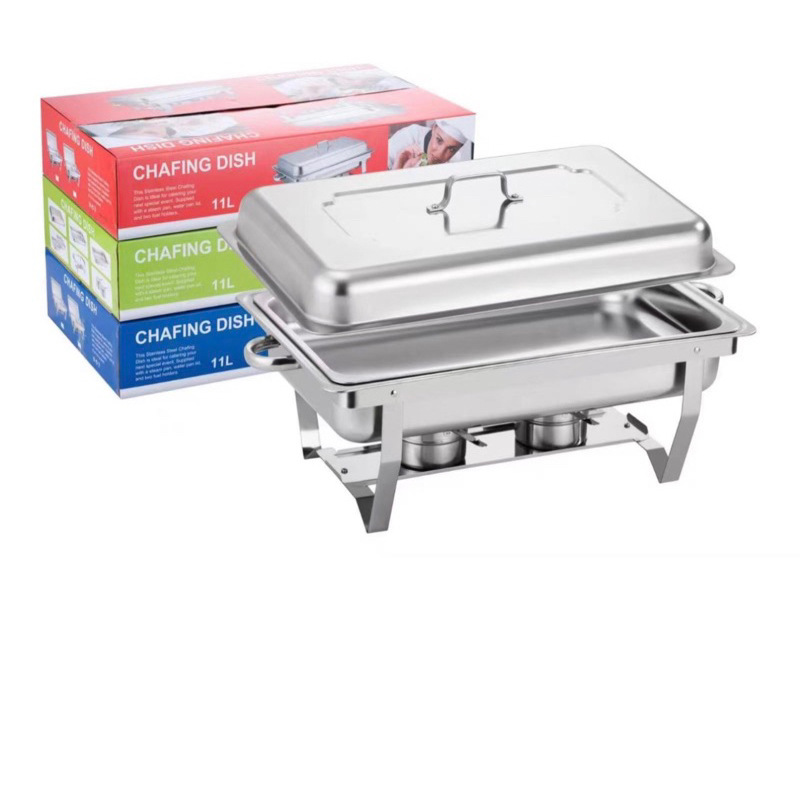 Wadah Prasmanan Buffet Square Chafing Dish Sekat Stainless/ chaving dish / Wadah prasmanan