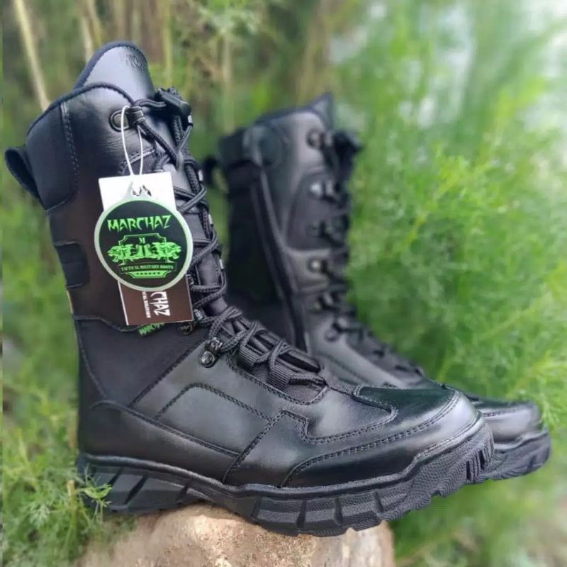 SEPATU PDL MODEL TERBARU MERK MARCHAZ KULIT SAPI ASLI SEPATU PDL DINAS LAPANGAN TNI POLRI SECURITY SATPAM