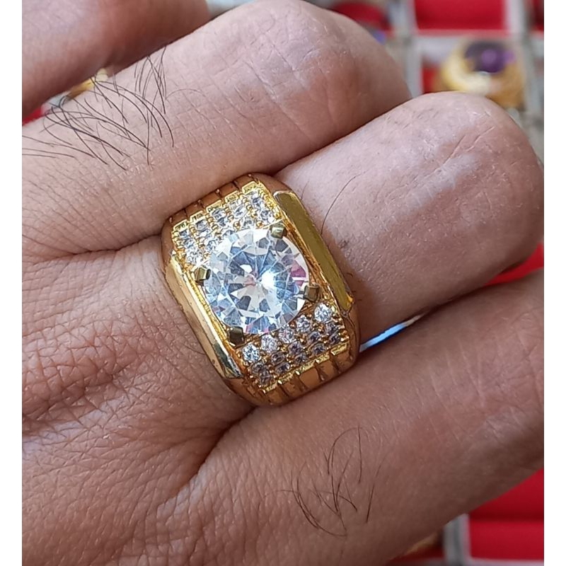 cincin amerikan diamond zirconia super mewah