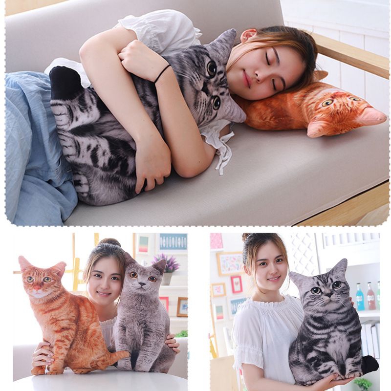 Bantal Kucing 3D Lucu Halus Dan Lembut