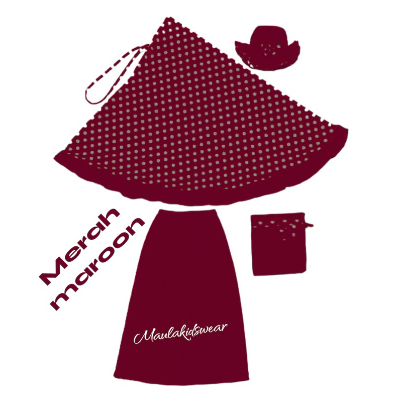 Cuci Gudang mukena anak 0-3 thn / mukena topi polcadot / mukena bayi
