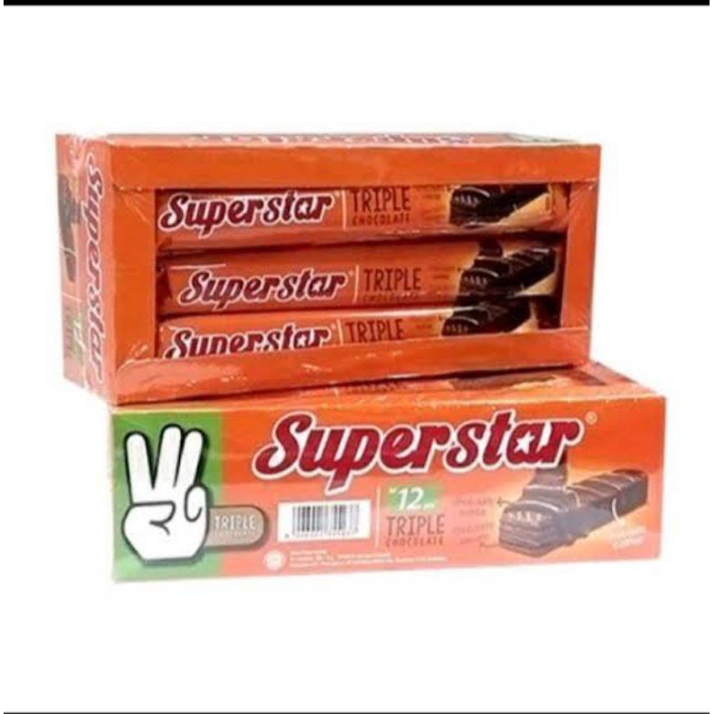 

SNACK SUPERSTAR TRIPLE CHOCOLATE 1 BOX ISI 12 PCS X 16G