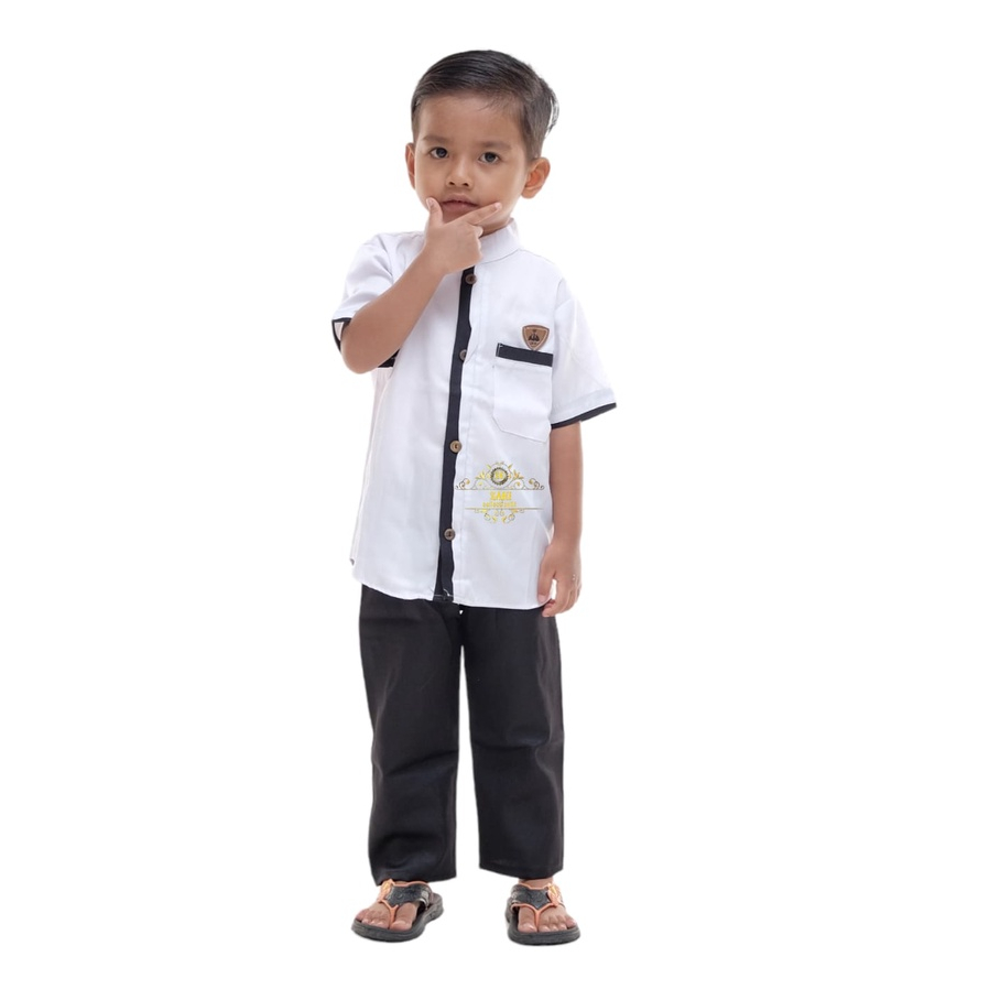 Setelan KEMKO Alaric Set Kemeja Koko Celana Anak Bayi 9 Bulan sampai 6 Tahun Original termurah dan terbaru