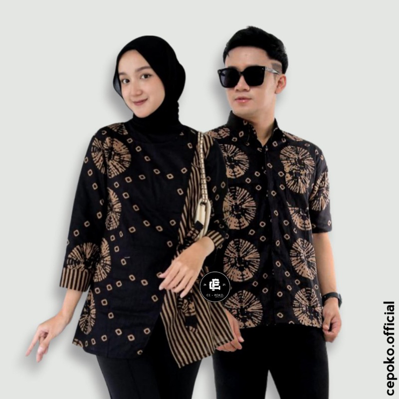 Maura Couple (COD) - Sania Ruffle Batik Couple ori Ndoro jowi DNT Garansi Termurah Shopee