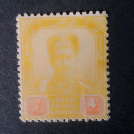 

Koleksi Prangko Kuno JOHORE 4 Cent Orange Bagus